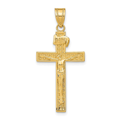 14K Gelbgold INRI Kruzifix-Anhänger