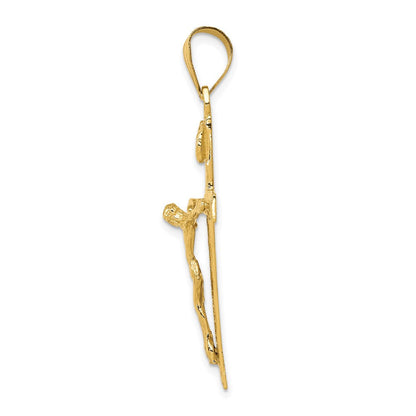14K Gelbgold INRI Kruzifix-Anhänger