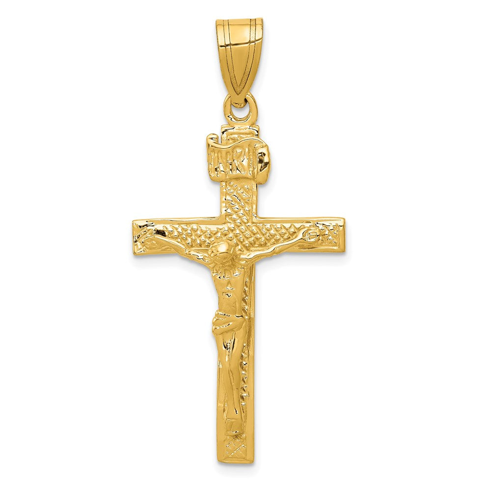 14K Gelbgold INRI Kruzifix-Anhänger