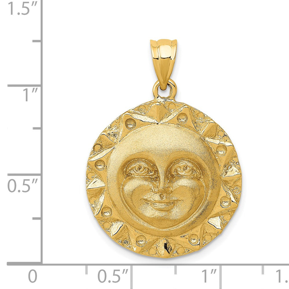 14K Gelbgold Sonnen-Charm