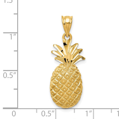 14K Gelbgold Ananas-Charm