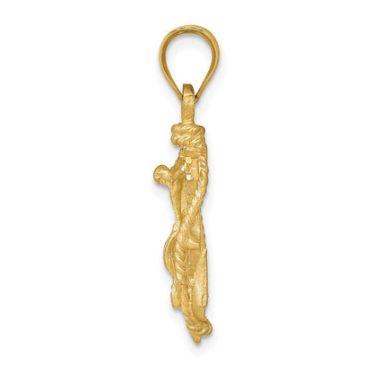 14K Gelbgold Mariner-Kreuz-Anhänger