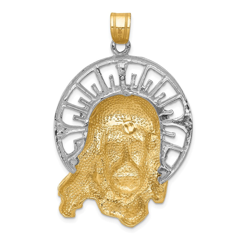 14K Tricolor-Gold Jesus-Anhänger