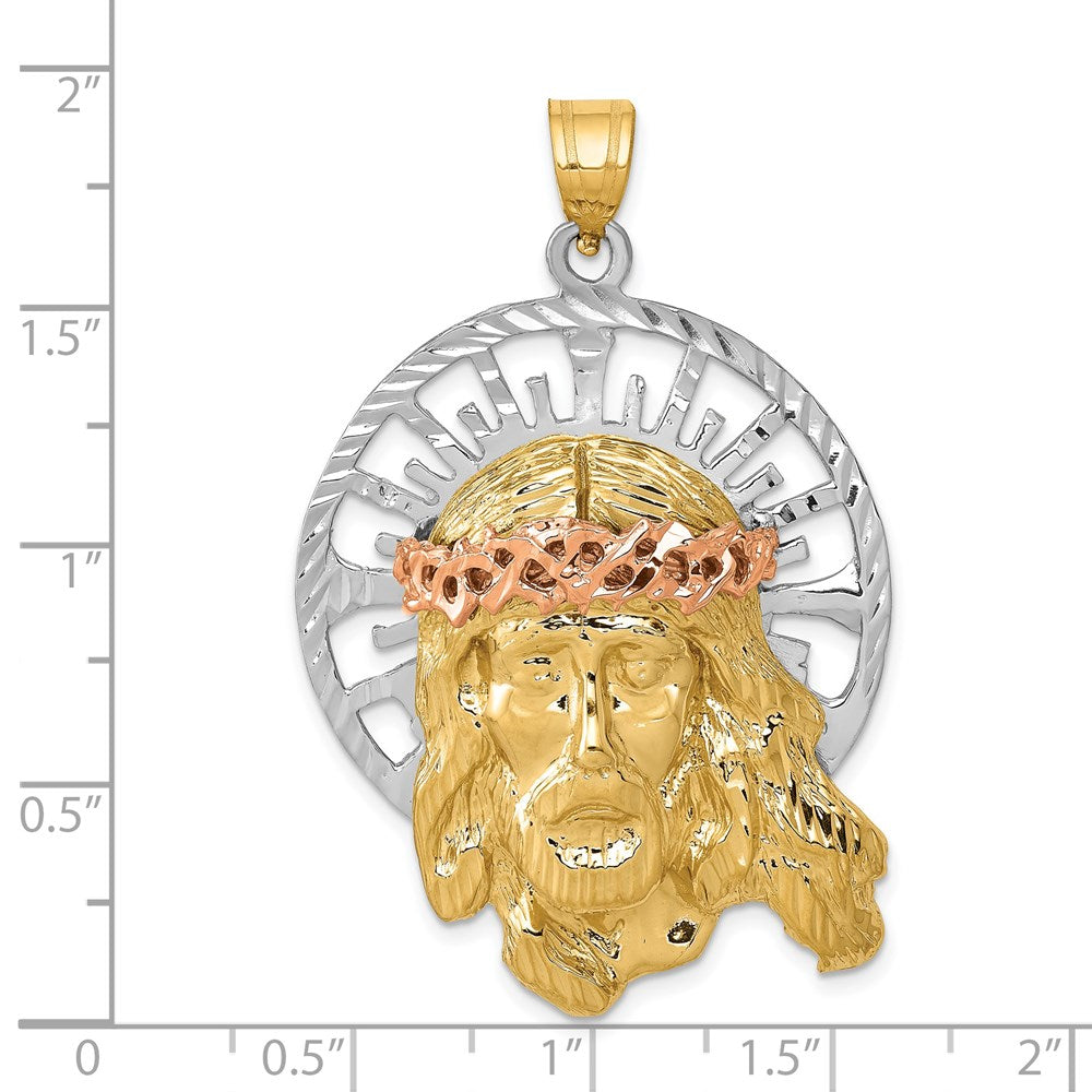 14K Tricolor-Gold Jesus-Anhänger