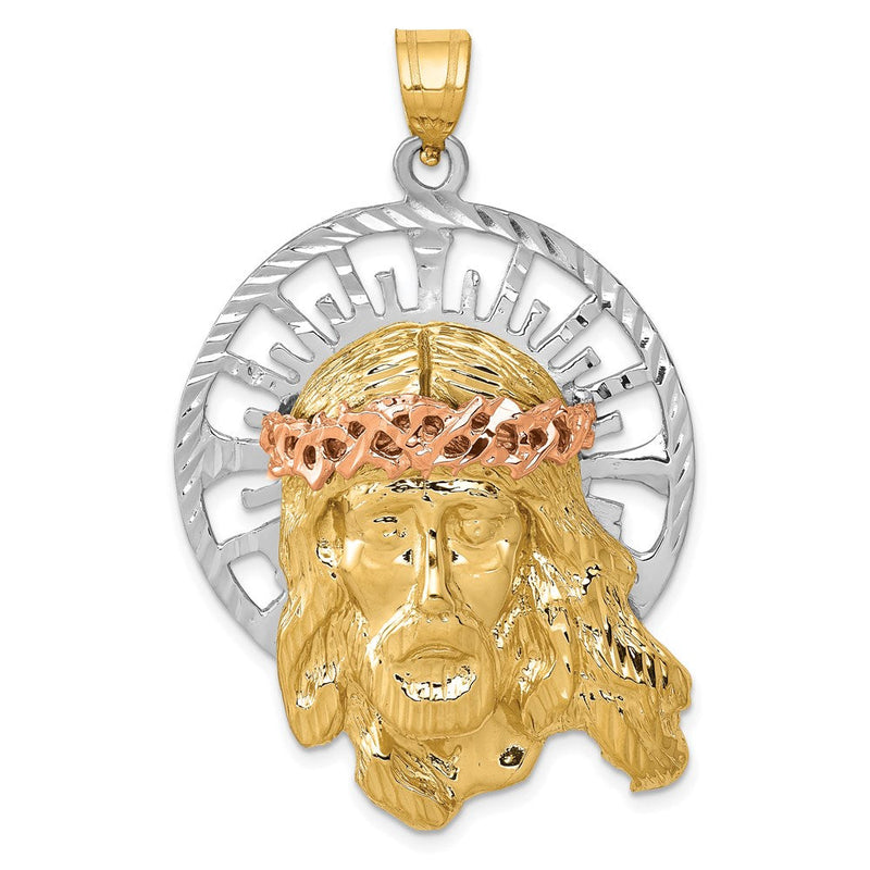 14K Tricolor-Gold Jesus-Anhänger