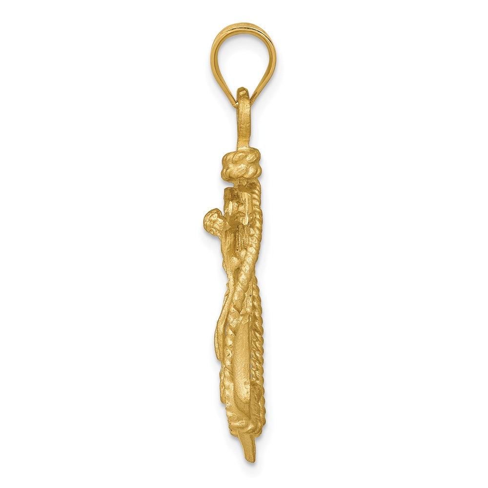 14K Gelbgold Seemannskreuz-Anhänger