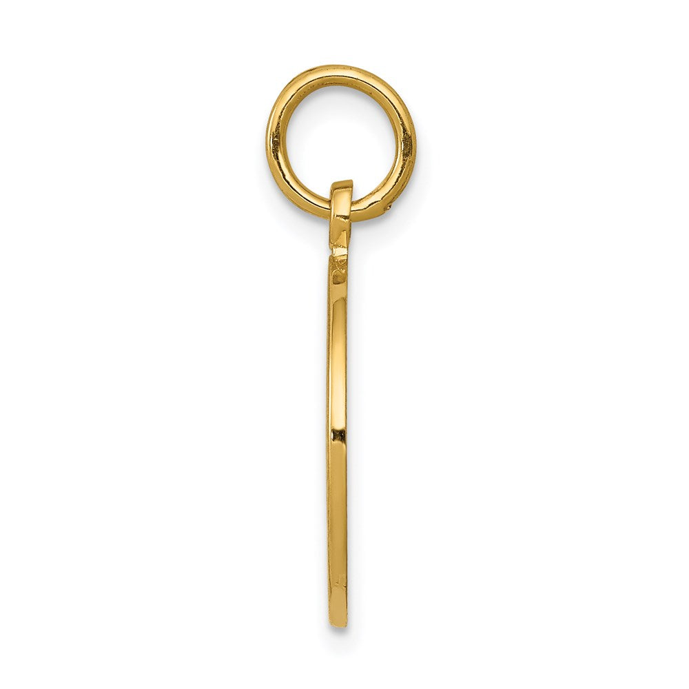 14 Karat Gelbgold Kommunion-Charm, satiniert und poliert