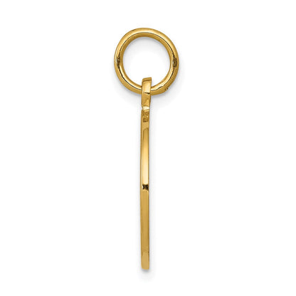 14 Karat Gelbgold Kommunion-Charm, satiniert und poliert