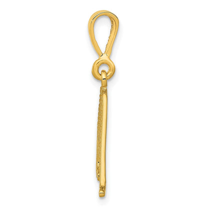14K Gelbgold Strukturiert Initiale A Charm