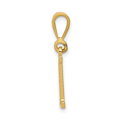 14K Gelbgold Strukturiert Initiale H Charm