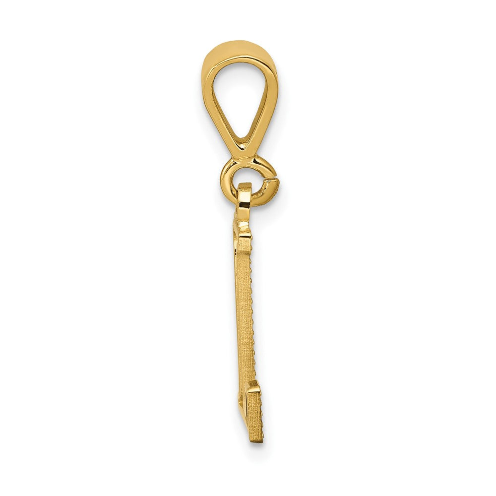 14K Gelbgold Strukturiert Initiale L Charm