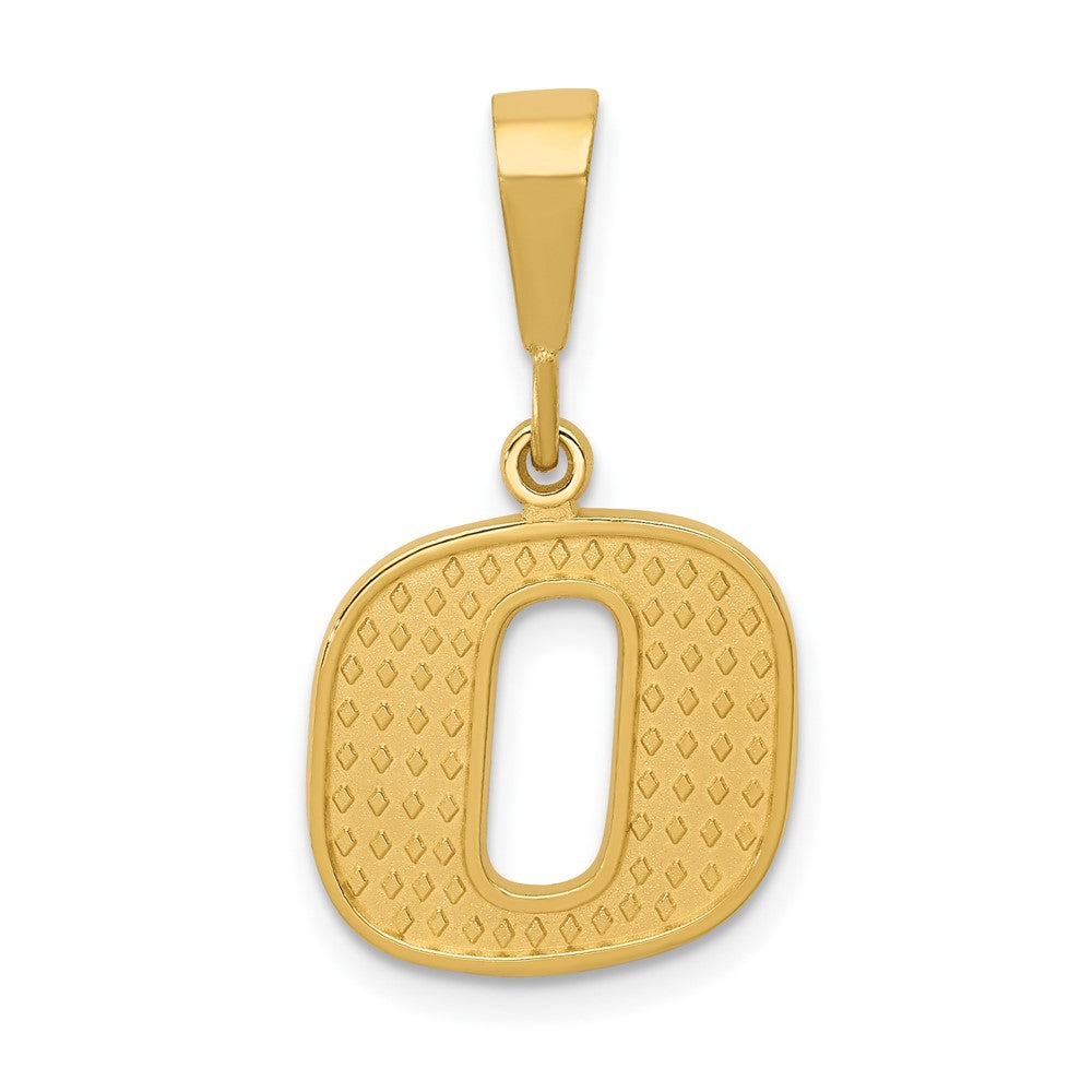 14K Gelbgold Strukturiert Initiale O Charm