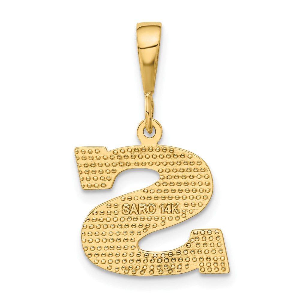 14K Gelbgold Strukturiert Initiale S Charm