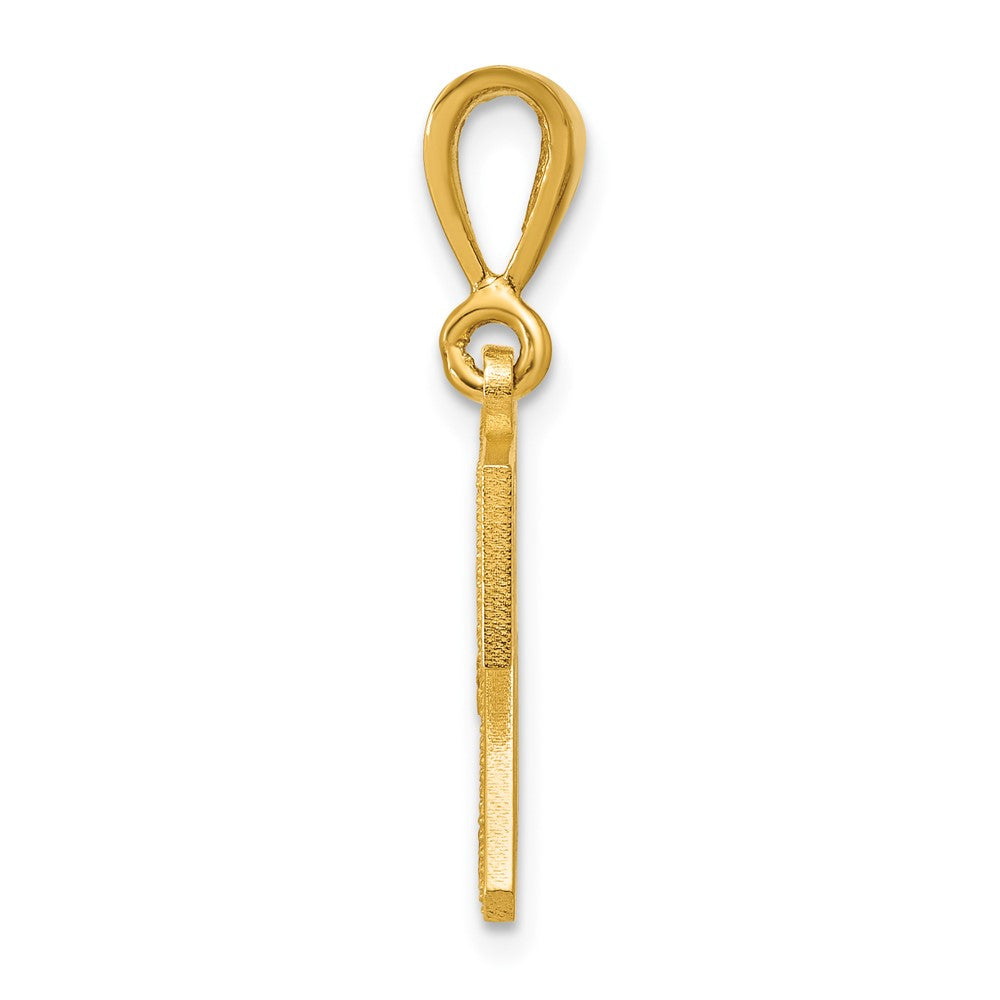 14K Gelbgold Strukturiert Initiale Z Charm