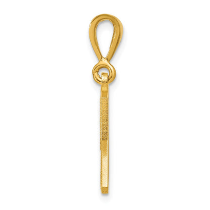 14K Gelbgold Strukturiert Initiale Z Charm