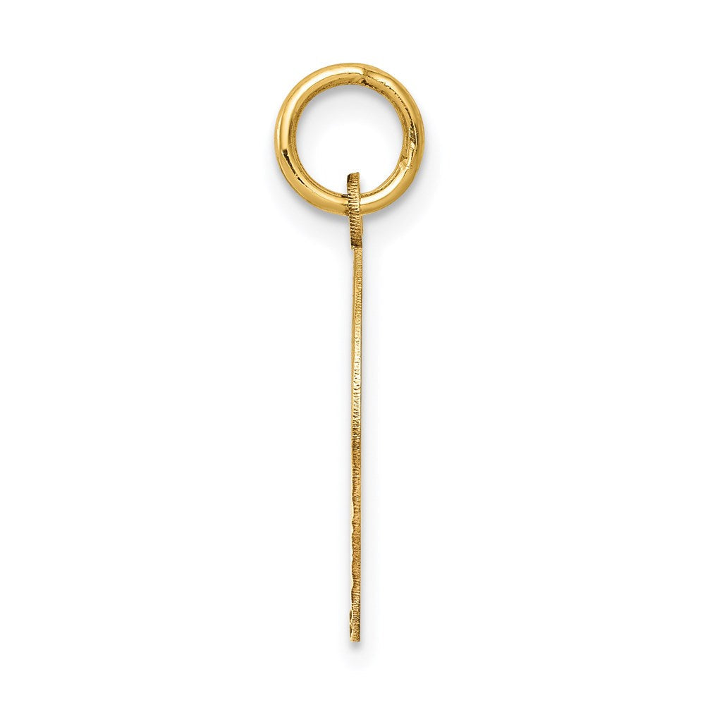 14K Gelbgold Konfirmationsmedaille mit Taube Charm-Anhänger