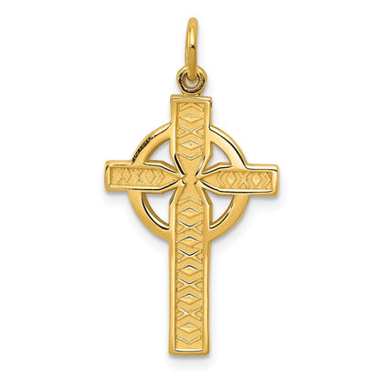 14K Gelbgold Keltisch Kreuz Anhänger