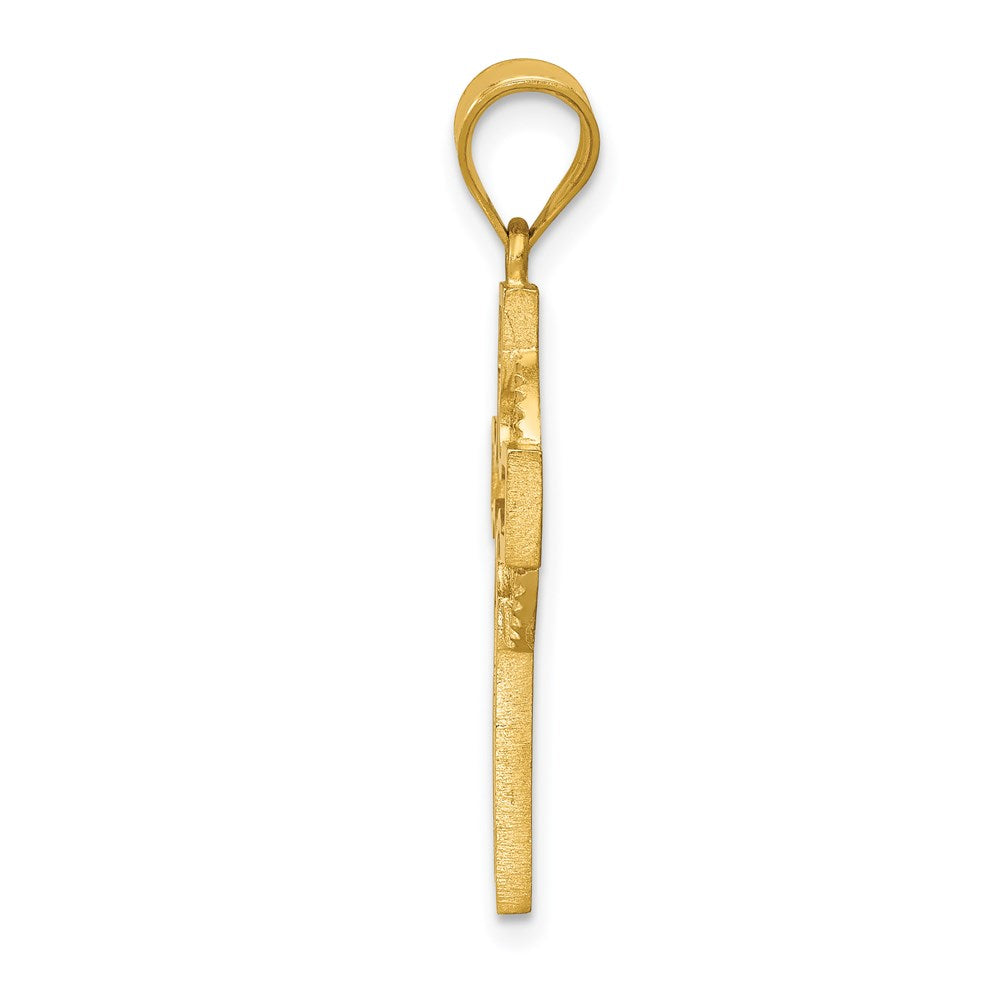 14 Karat Gelbgold Keltisches Kreuz Charm