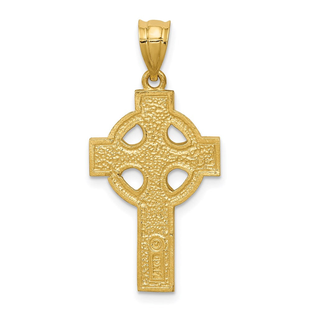 14 Karat Gelbgold Keltisches Kreuz Charm
