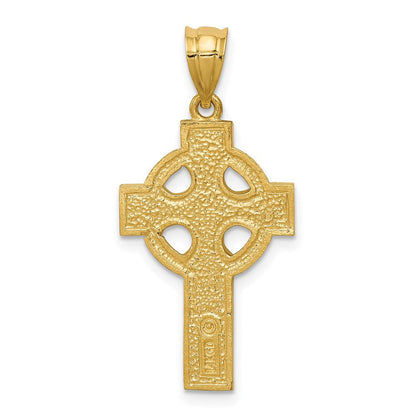14 Karat Gelbgold Keltisches Kreuz Charm