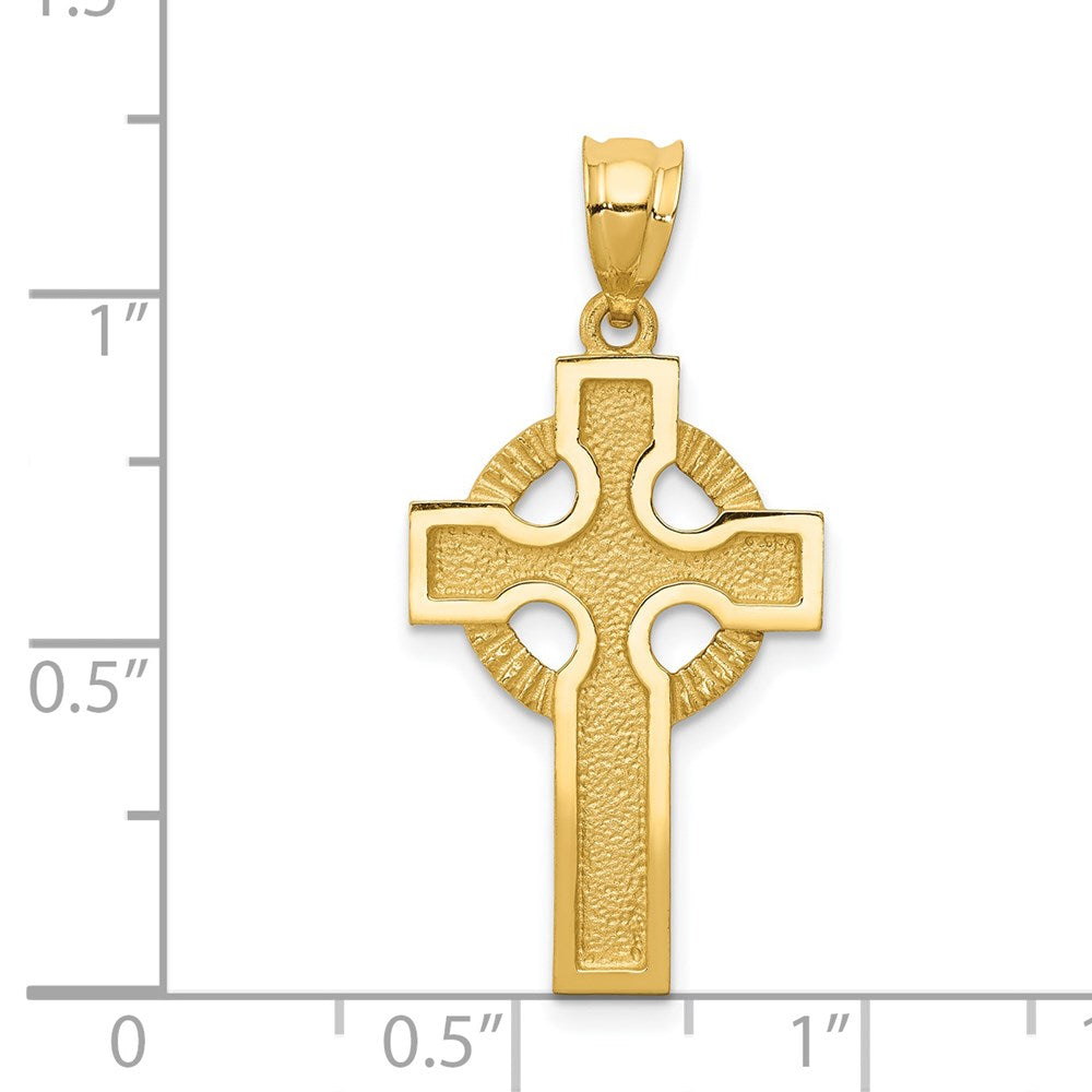 14 Karat Gelbgold Keltisches Kreuz Charm