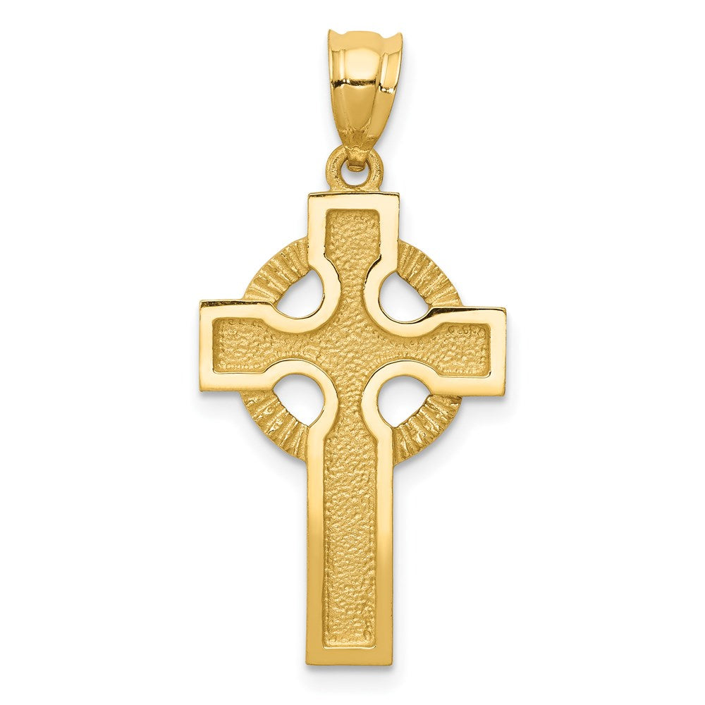 14 Karat Gelbgold Keltisches Kreuz Charm