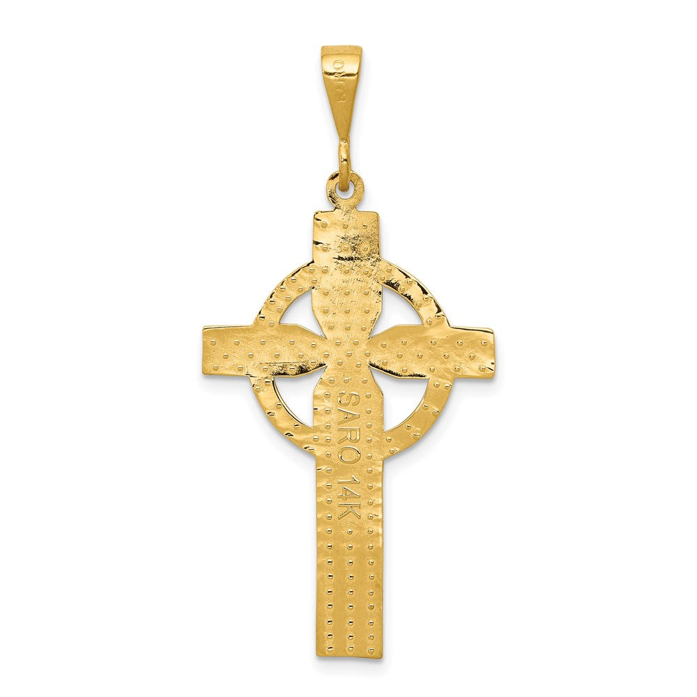 14K Gelbgold Keltisches Kreuz Anhänger