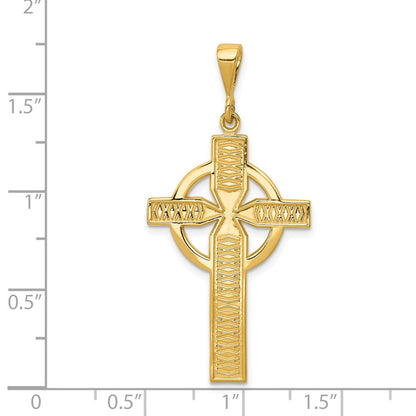 14K Gelbgold Keltisches Kreuz Anhänger