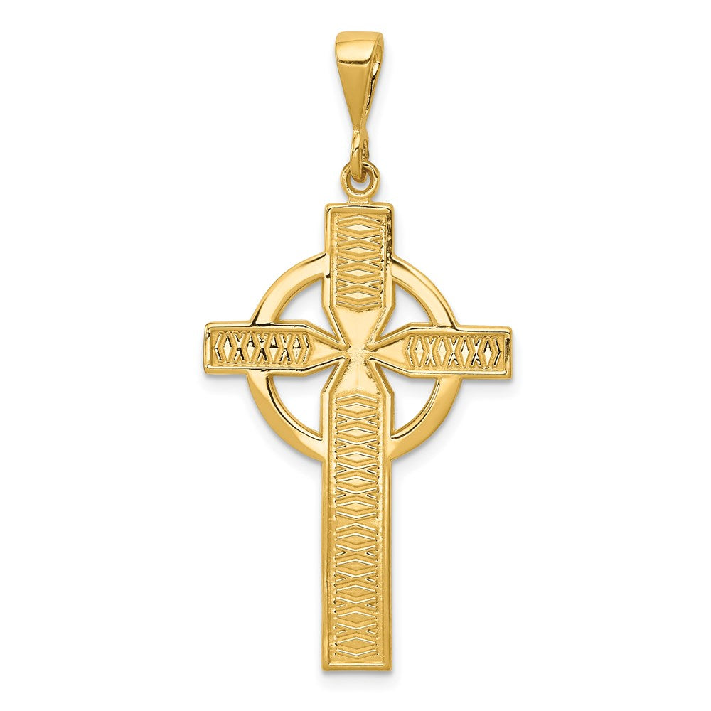 14K Gelbgold Keltisches Kreuz Anhänger