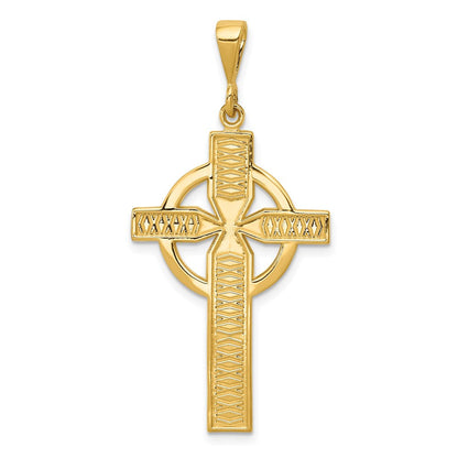 14K Gelbgold Keltisches Kreuz Anhänger