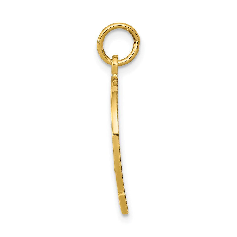 14 Karat Gelbgold Hufeisen-Glücksbringer-Charm