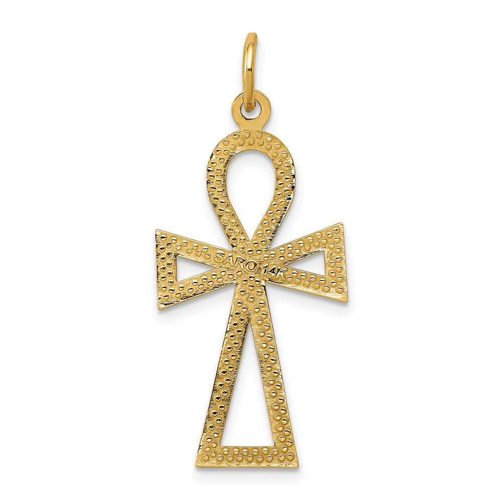 14K Gelbgold Ankh Kreuz Charm