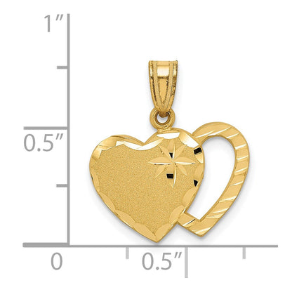 14K Gelbgold Herz-Charm