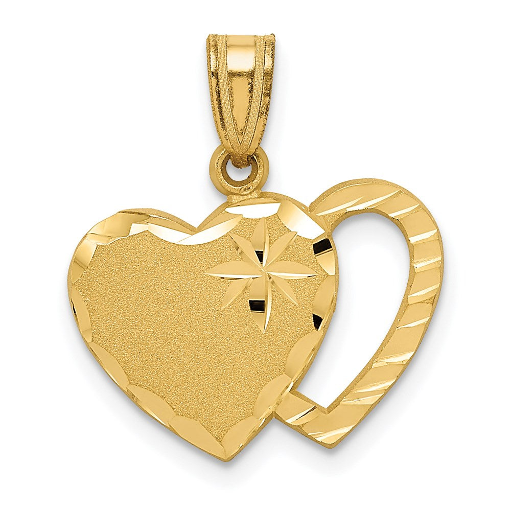 14K Gelbgold Herz-Charm