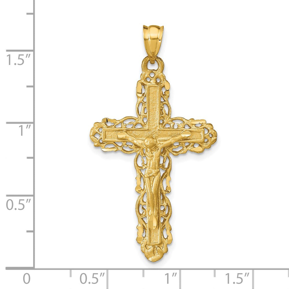 14K Gelbgold Kruzifix-Charm
