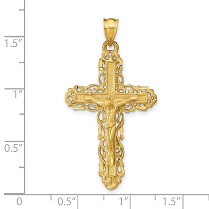 14K Gelbgold Kruzifix-Charm