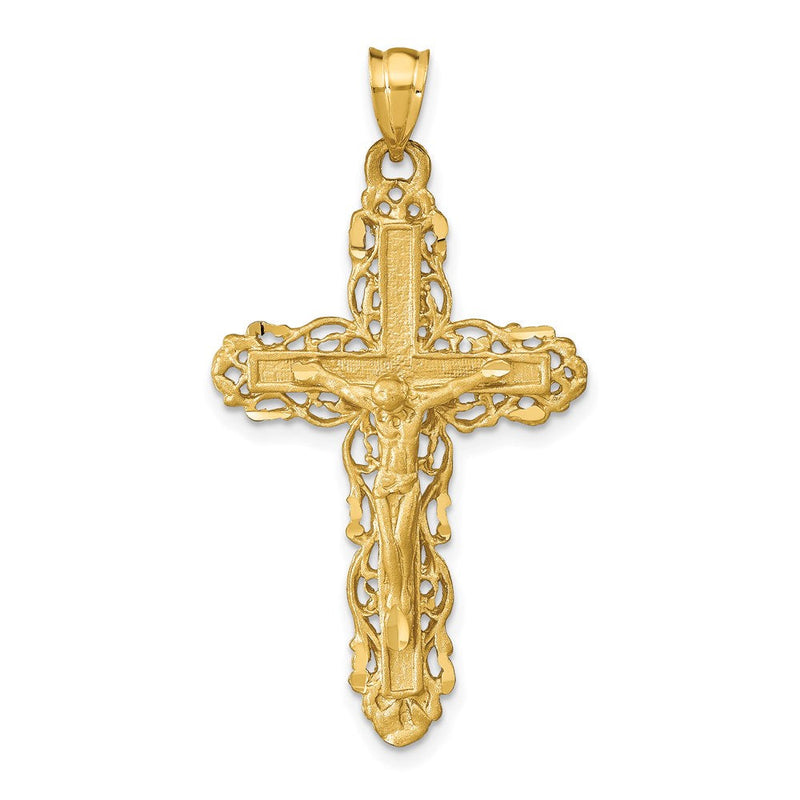 14K Gelbgold Kruzifix-Charm