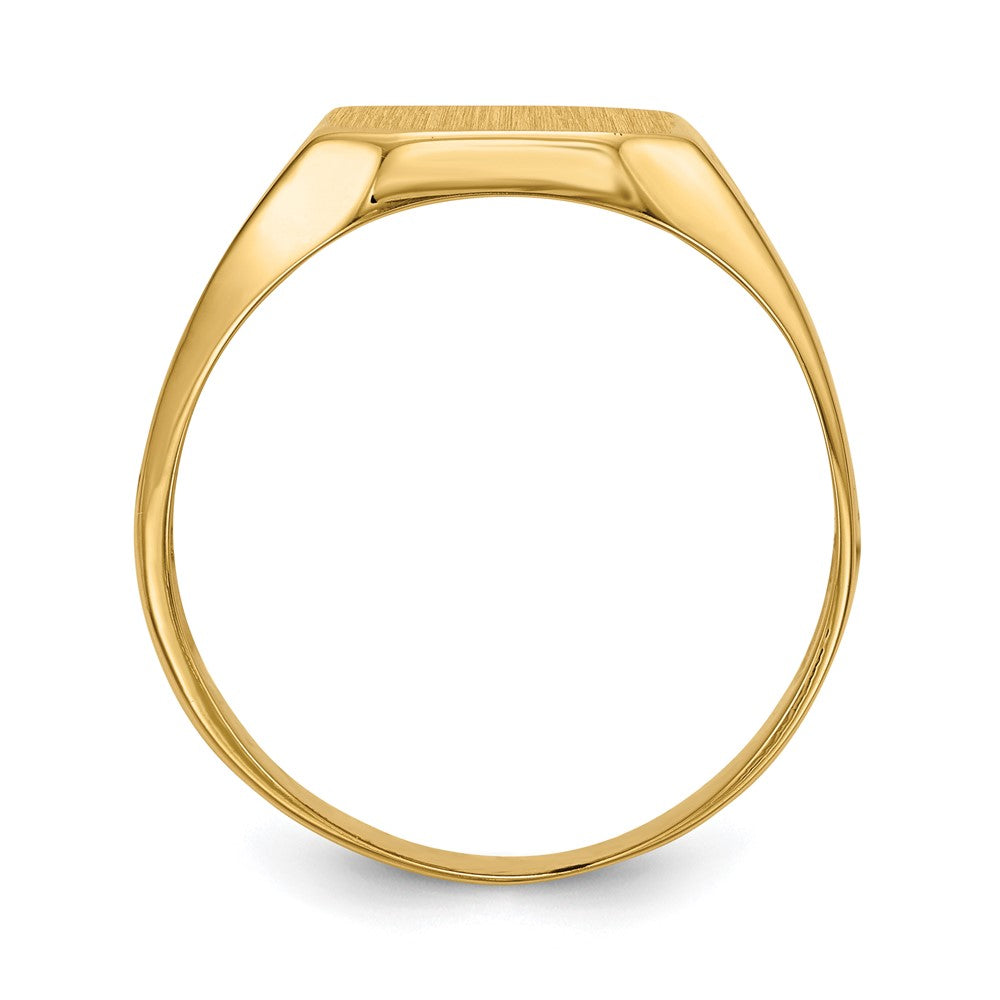 14K Gelbgold Herren-Siegelring, 9,0x10,5 mm, offene Rückseite