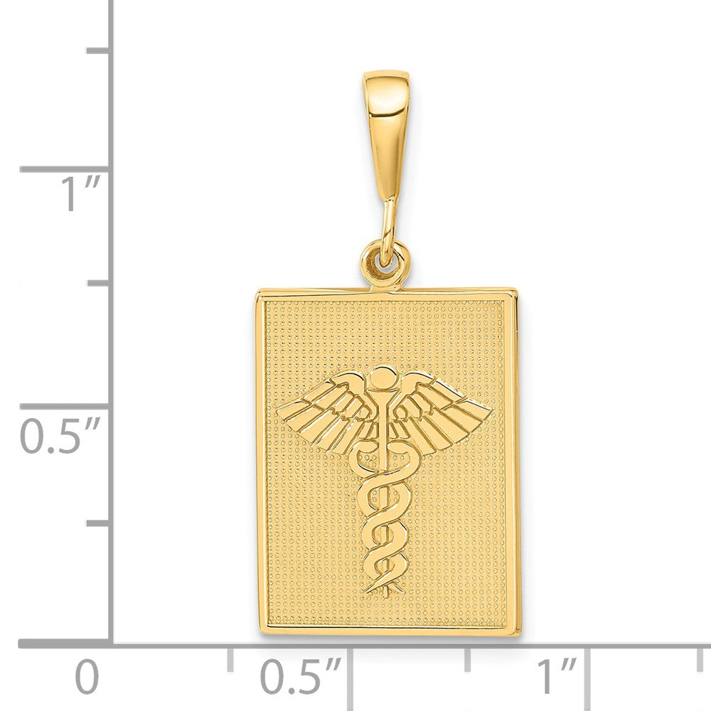 14K Gelbgold Äskulapstab-Anhänger
