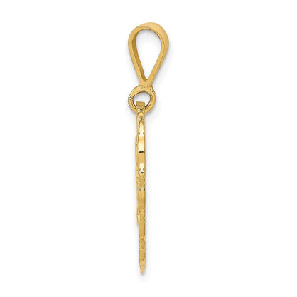 14K Gelbgold Wende-Charm „AN MEINE LIEBE FRAU“