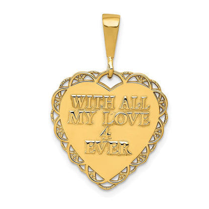 14K Gelbgold Wende-Charm „AN MEINE LIEBE FRAU“