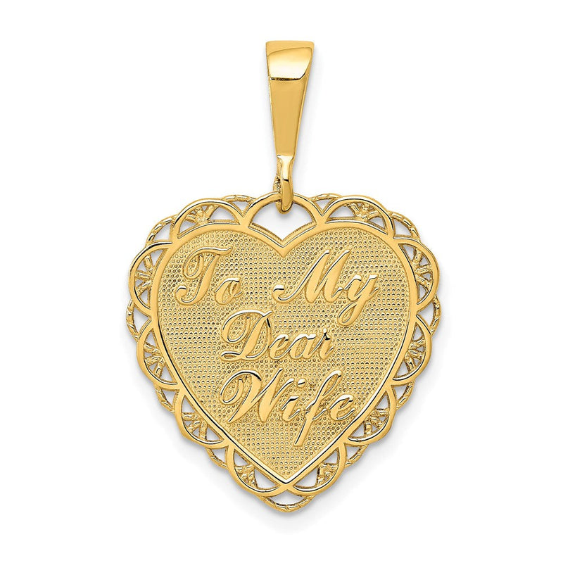 14K Gelbgold Wende-Charm „AN MEINE LIEBE FRAU“