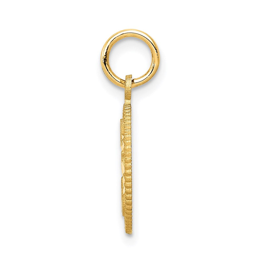 14K Gelbgold #15 Kreis Anhänger