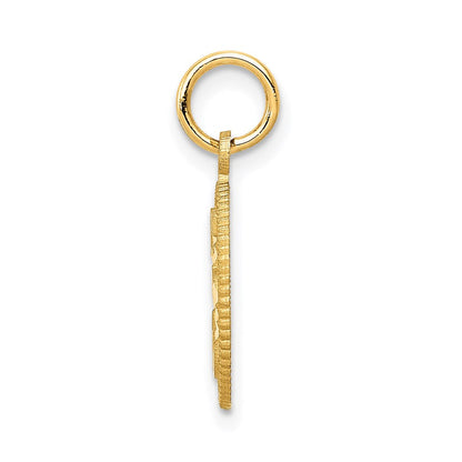 14K Gelbgold #15 Kreis Anhänger