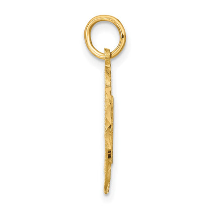 14K Gelbgold #18 Oval Anhänger