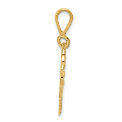 14K Gelbgold Charm "Happy Anniversary