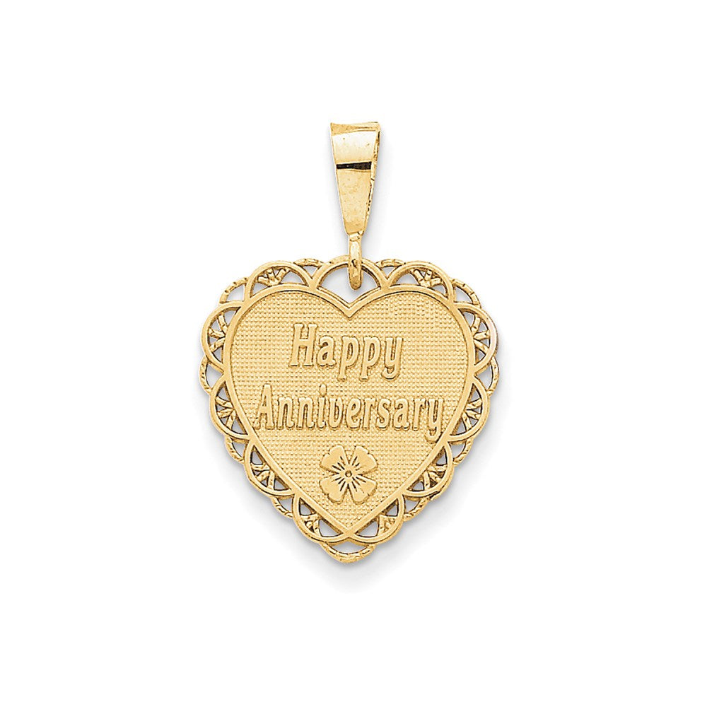 14K Gelbgold Charm "Happy Anniversary
