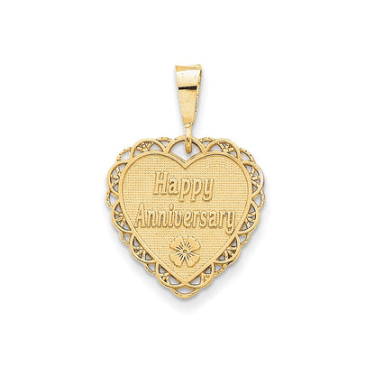 14K Gelbgold Charm "Happy Anniversary