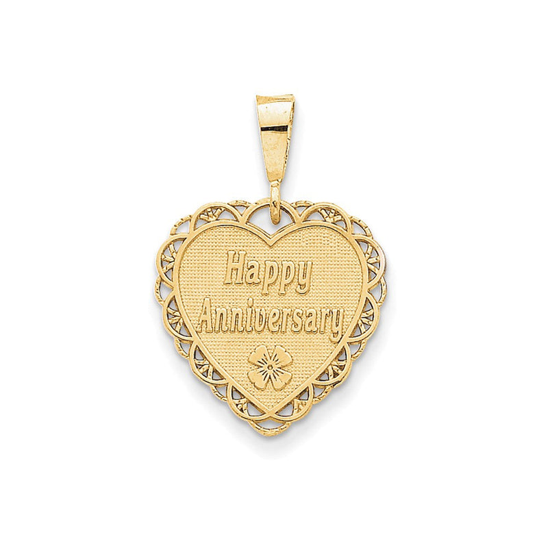 14K Gelbgold Charm "Happy Anniversary