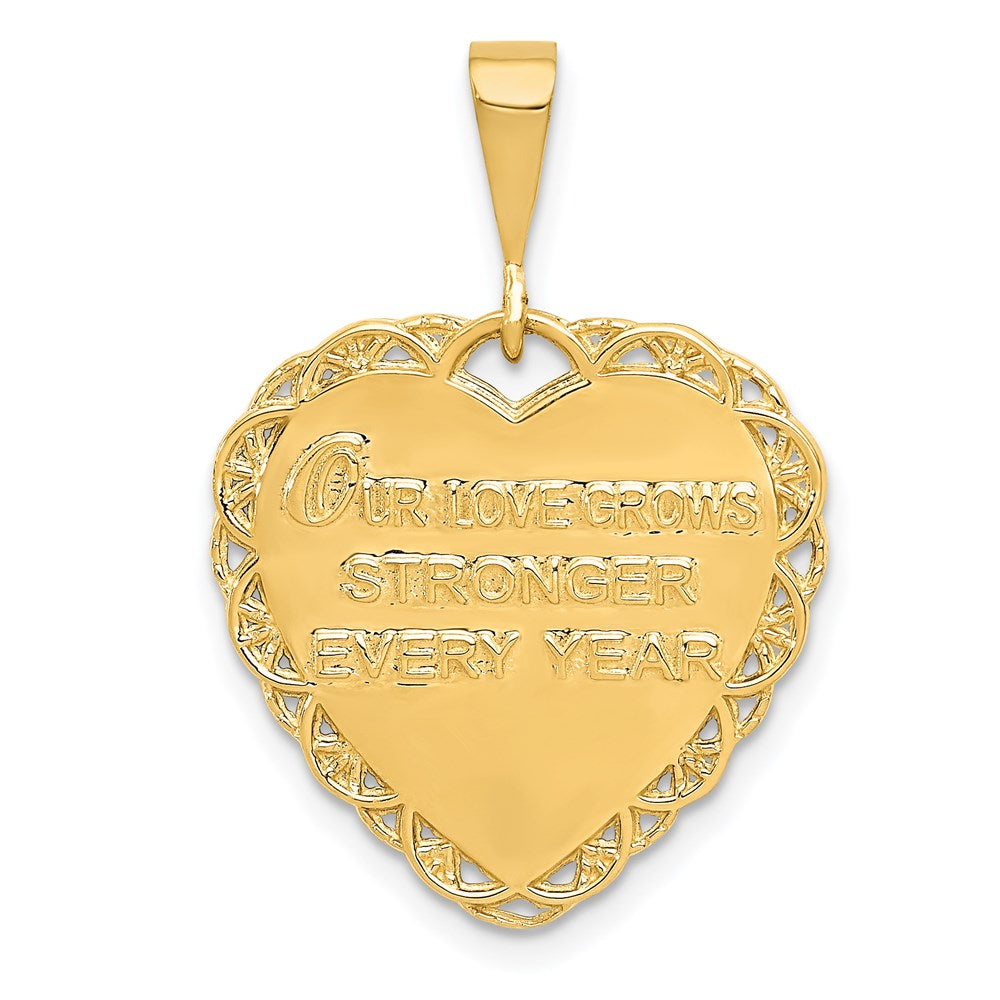 14K Gelbgold wendbarer Charm „25. Jubiläum“